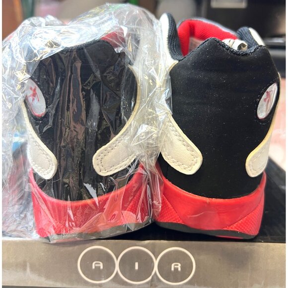 Kids Basketball Shoes Size1 White/Red/Black Lace-Up Sneakers - Picture 3 of 6